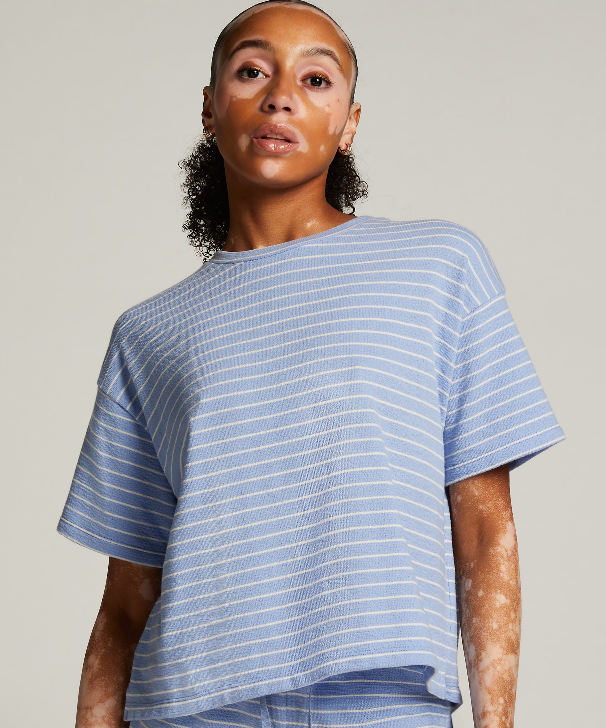 Pyjama Top, Blue, main