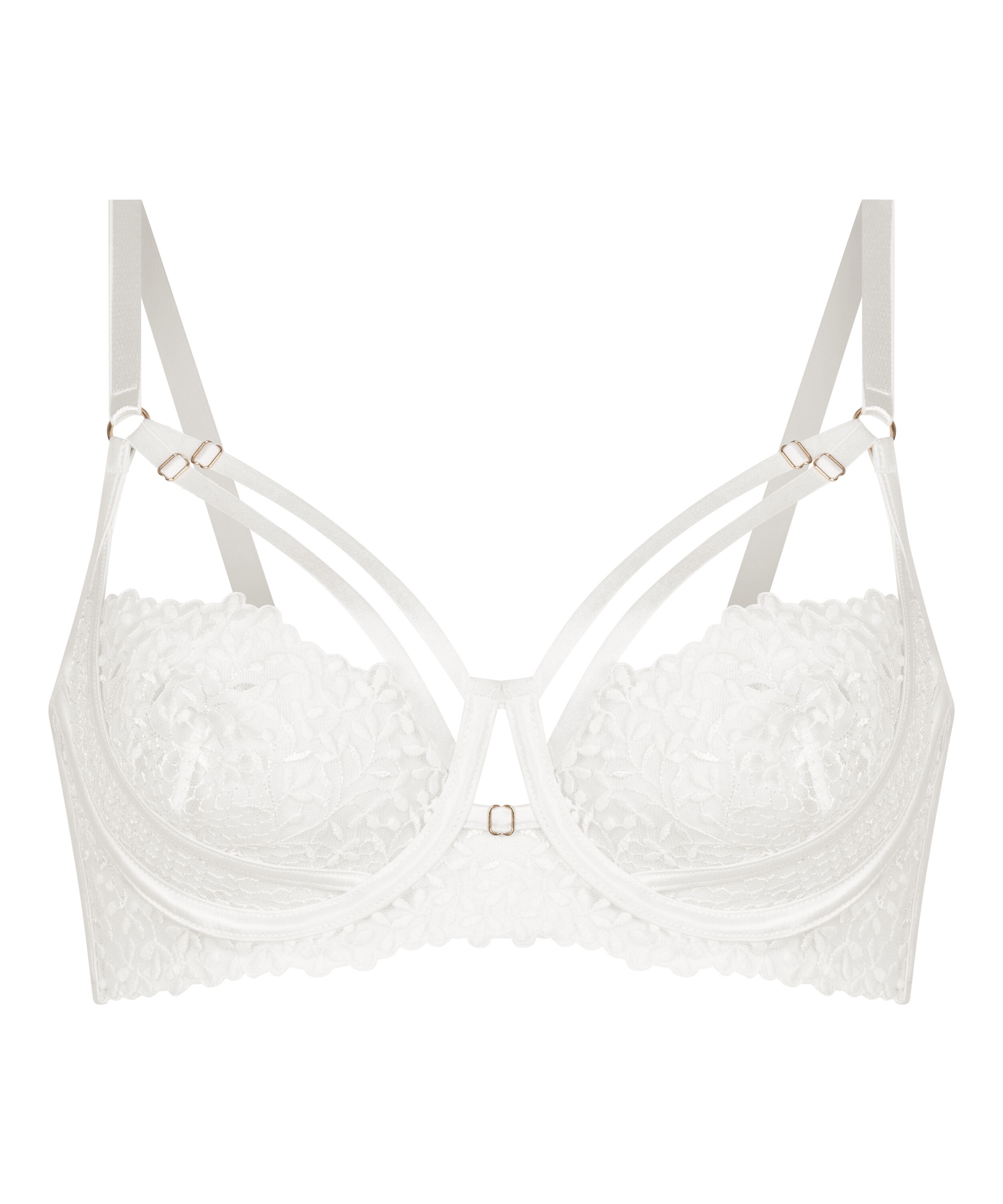 Kristina Non-Padded Underwired Longline Bra, White