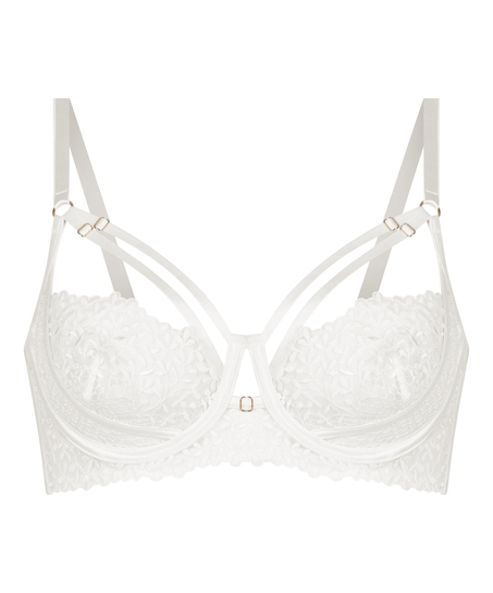 Kristina Non-Padded Underwired Longline Bra, White