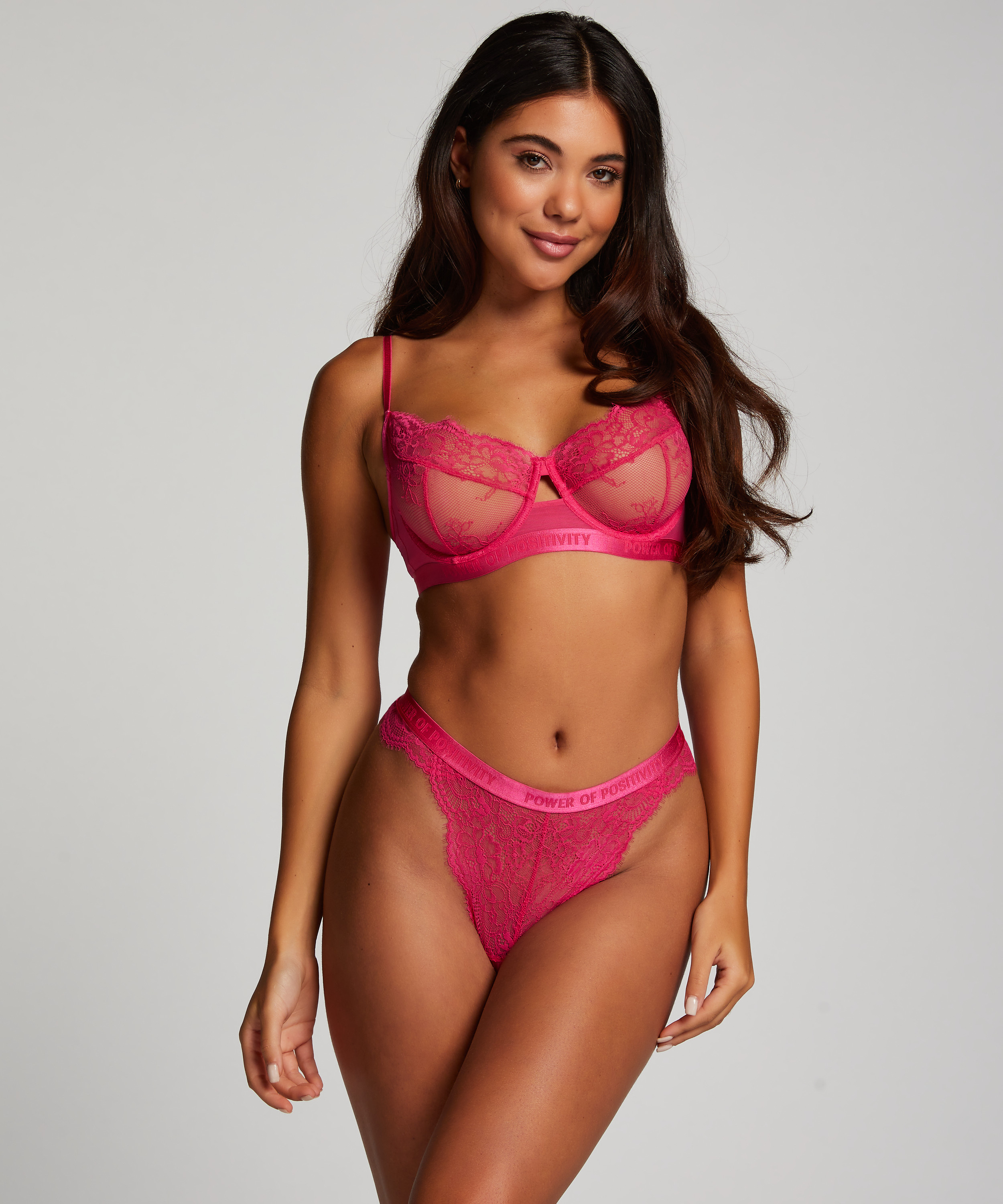 Honey Non-Padded Underwired Bra, Pink, main