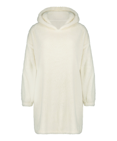 Snuggle Fleece Lounge Dress, White