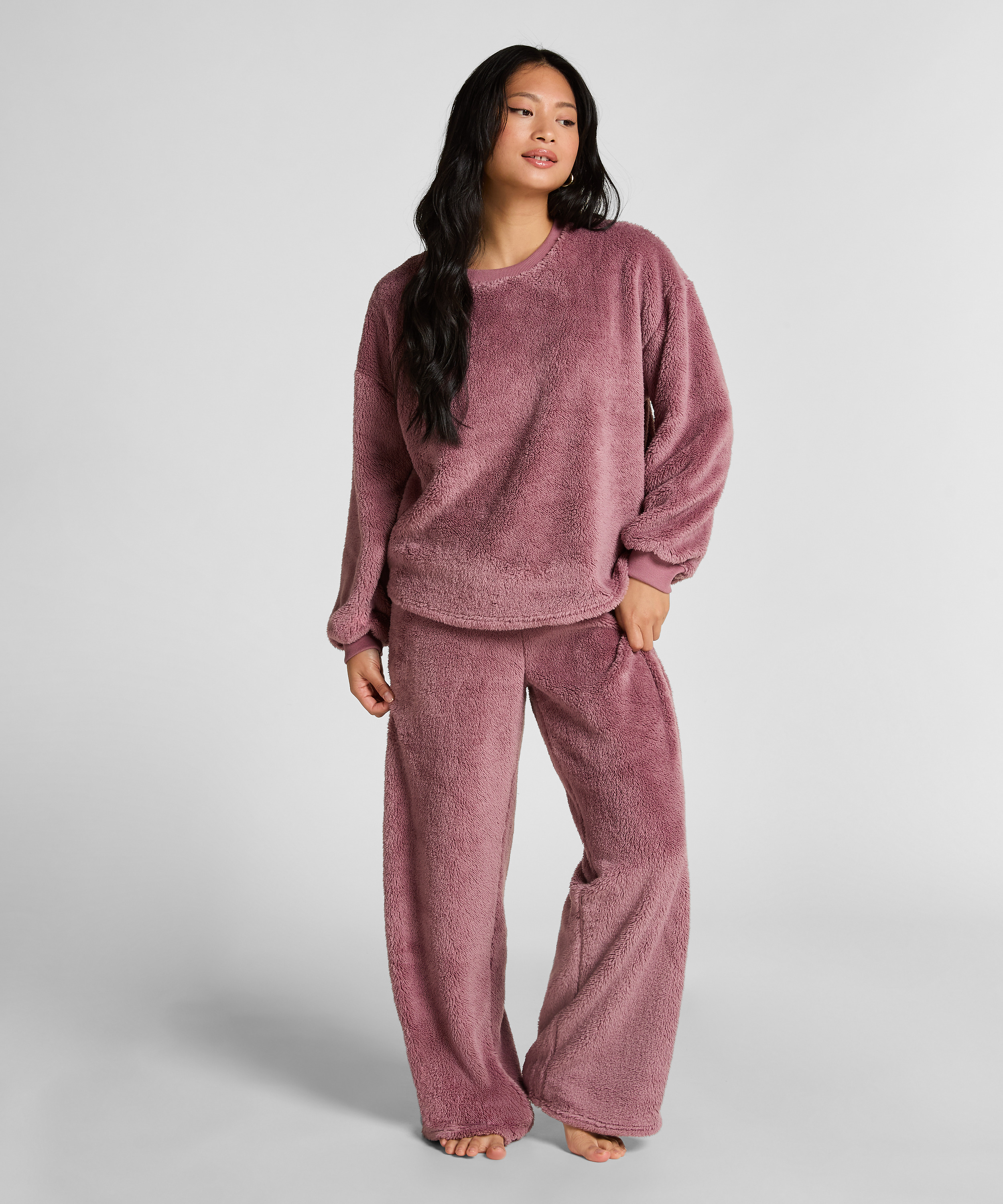 Pant Fluffy Fleece, Pink, main