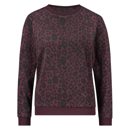 Long-Sleeved Fleece Top, Red