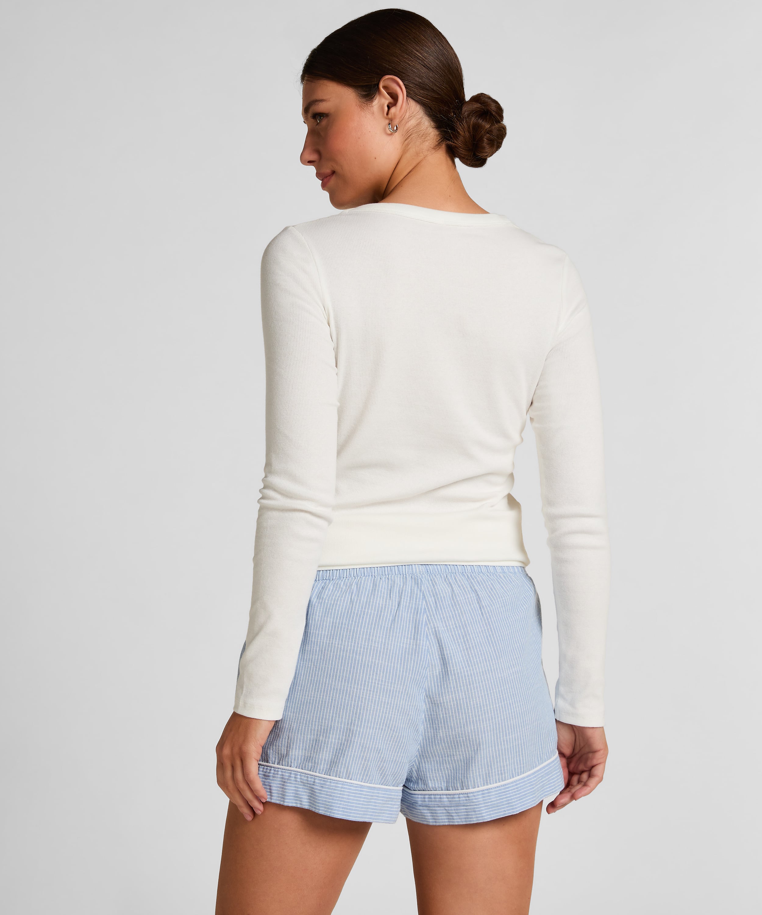 Cotton shorts, Blue, main