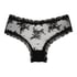 V-shaped Brazilian knickers mesh, Black