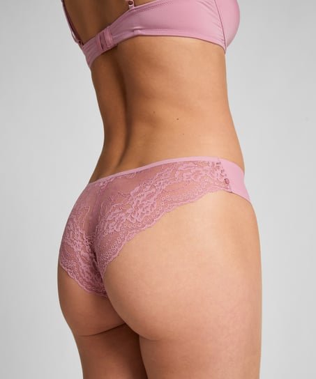 Invisible Lace Back Brazilian, Pink