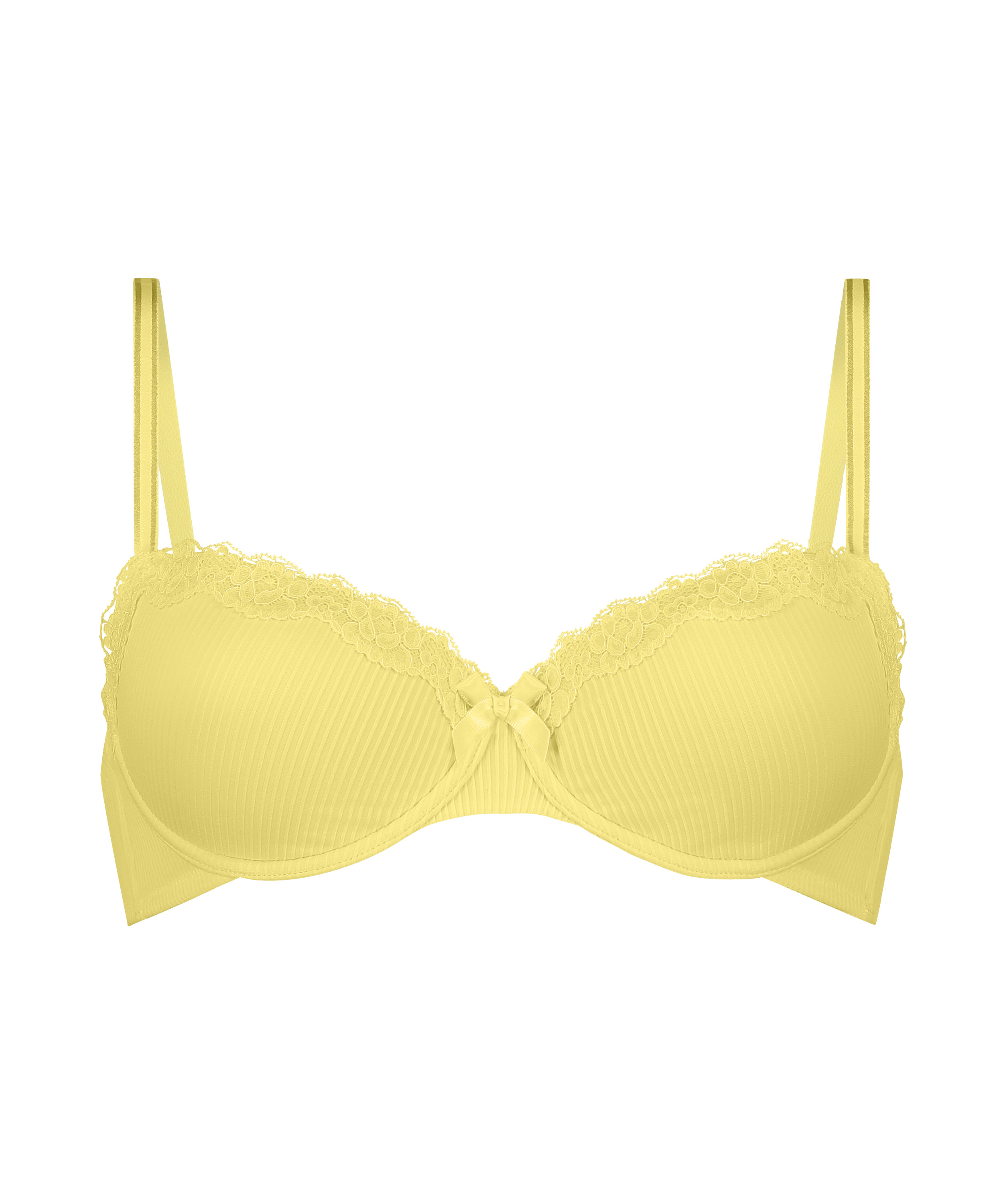 Lola Padded Underwired Bra, Yellow, main