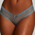 V-shaped Brazilian knickers mesh, Blue