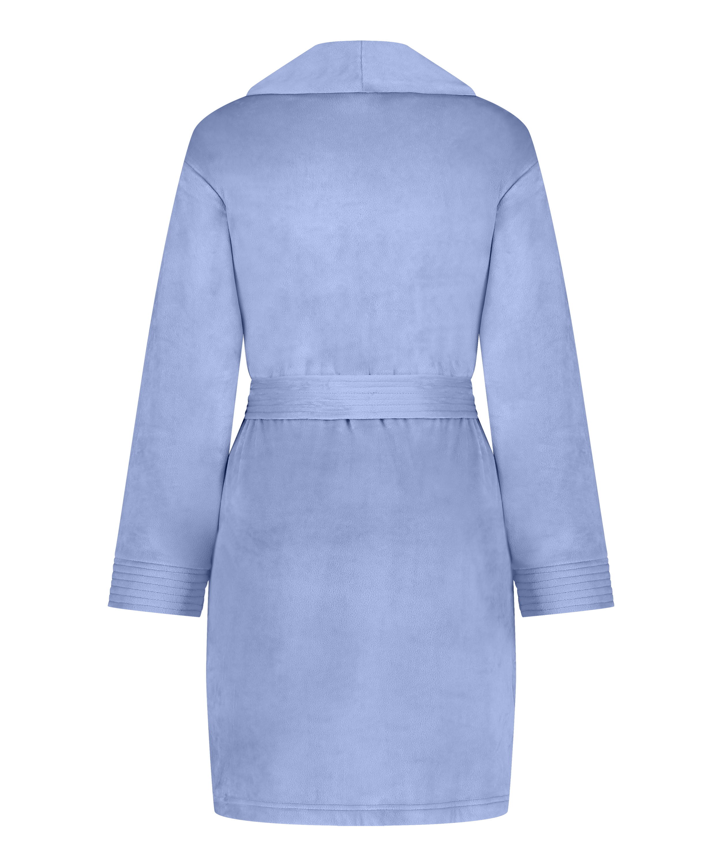 Velours short bathrobe, Blue, main