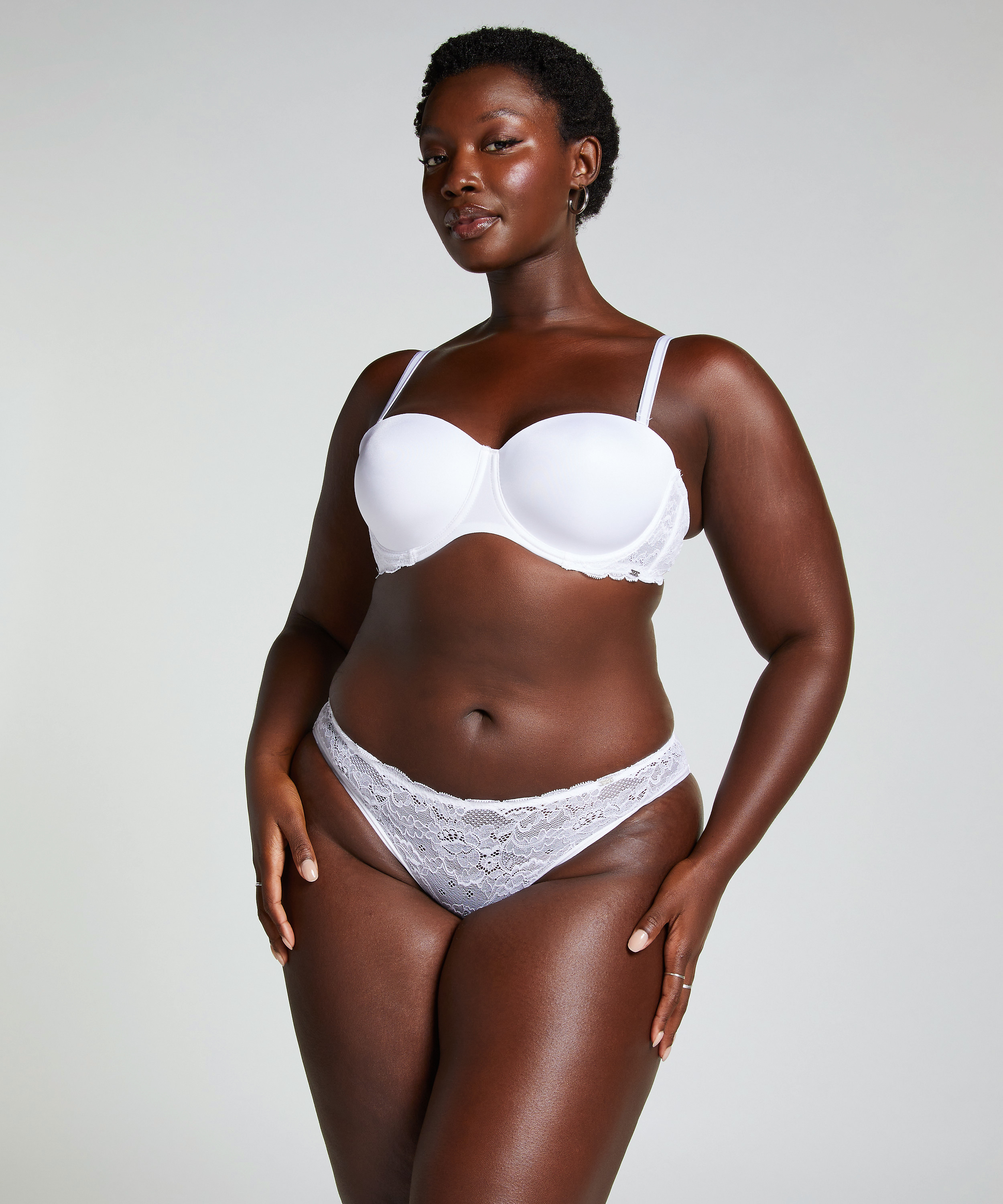 Angie Padded Strapless Underwired Bra, White, main