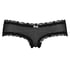 V-shaped Brazilian knickers mesh, Black