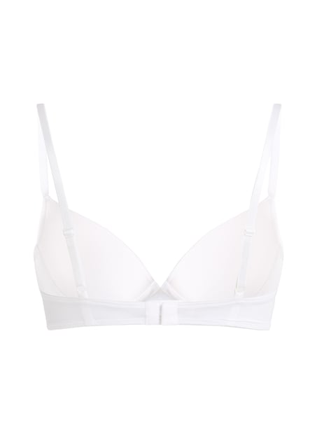 Plunge Padded Underwired Bra, White