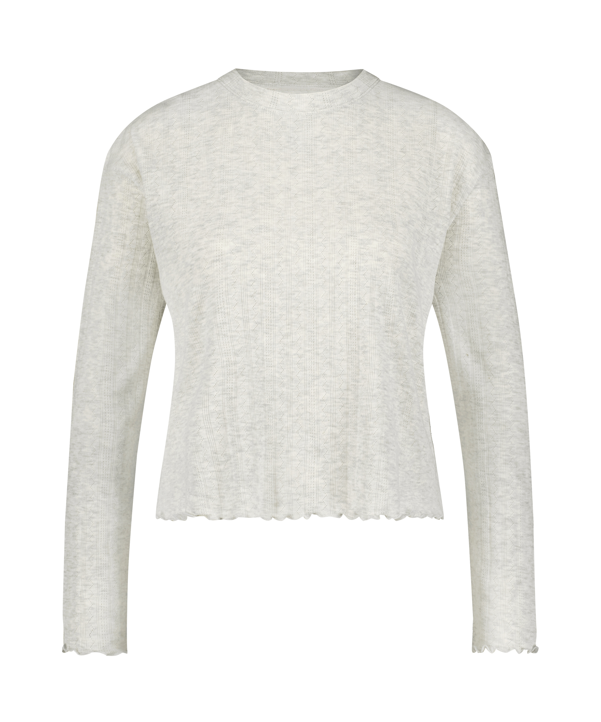 Pyjama Top Pointelle, Beige, main