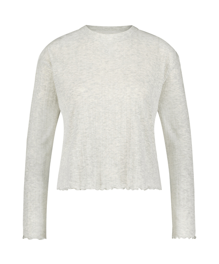 Pyjama Top Pointelle, Beige