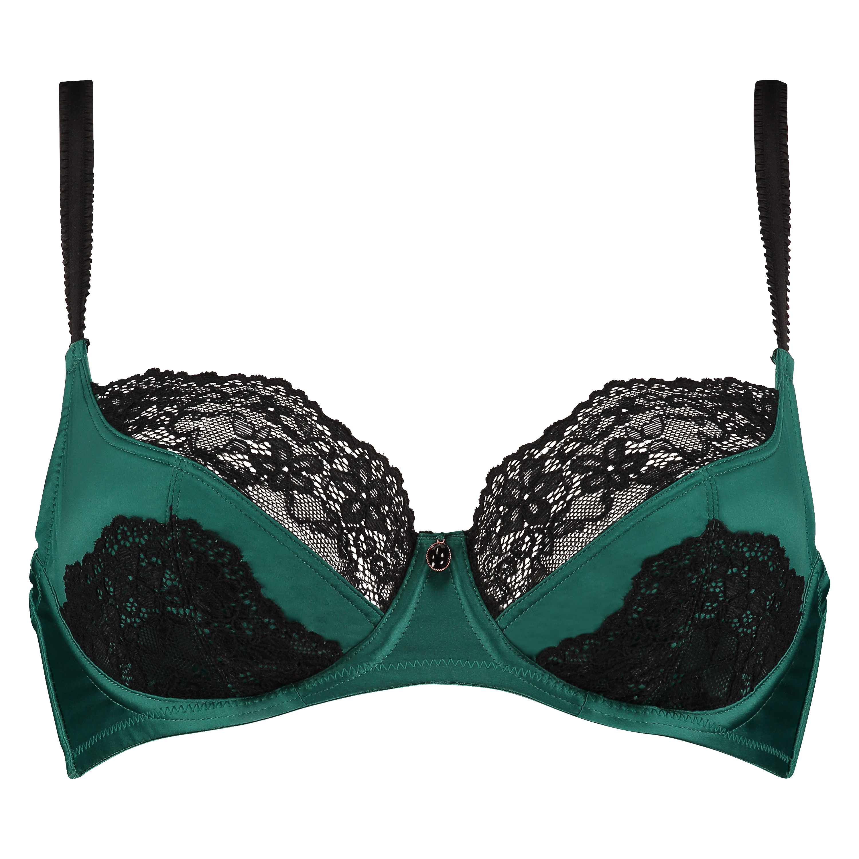 Non-padded underwired bra Loulou, Green, main