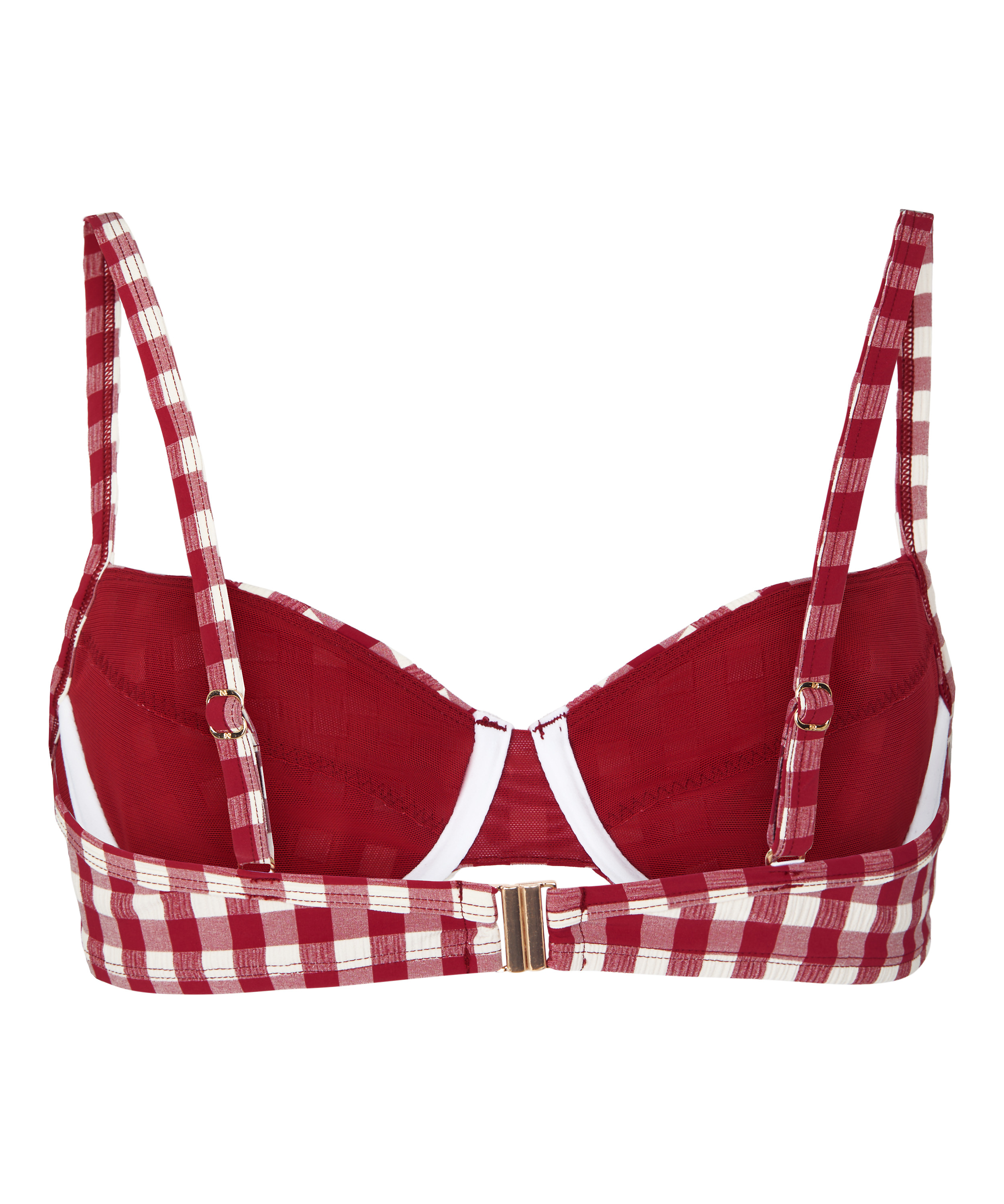 Non-Padded Underwired Bikini Top Amalfi, Red, main