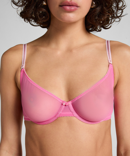 Roza Non-Padded Underwired Bra, Pink