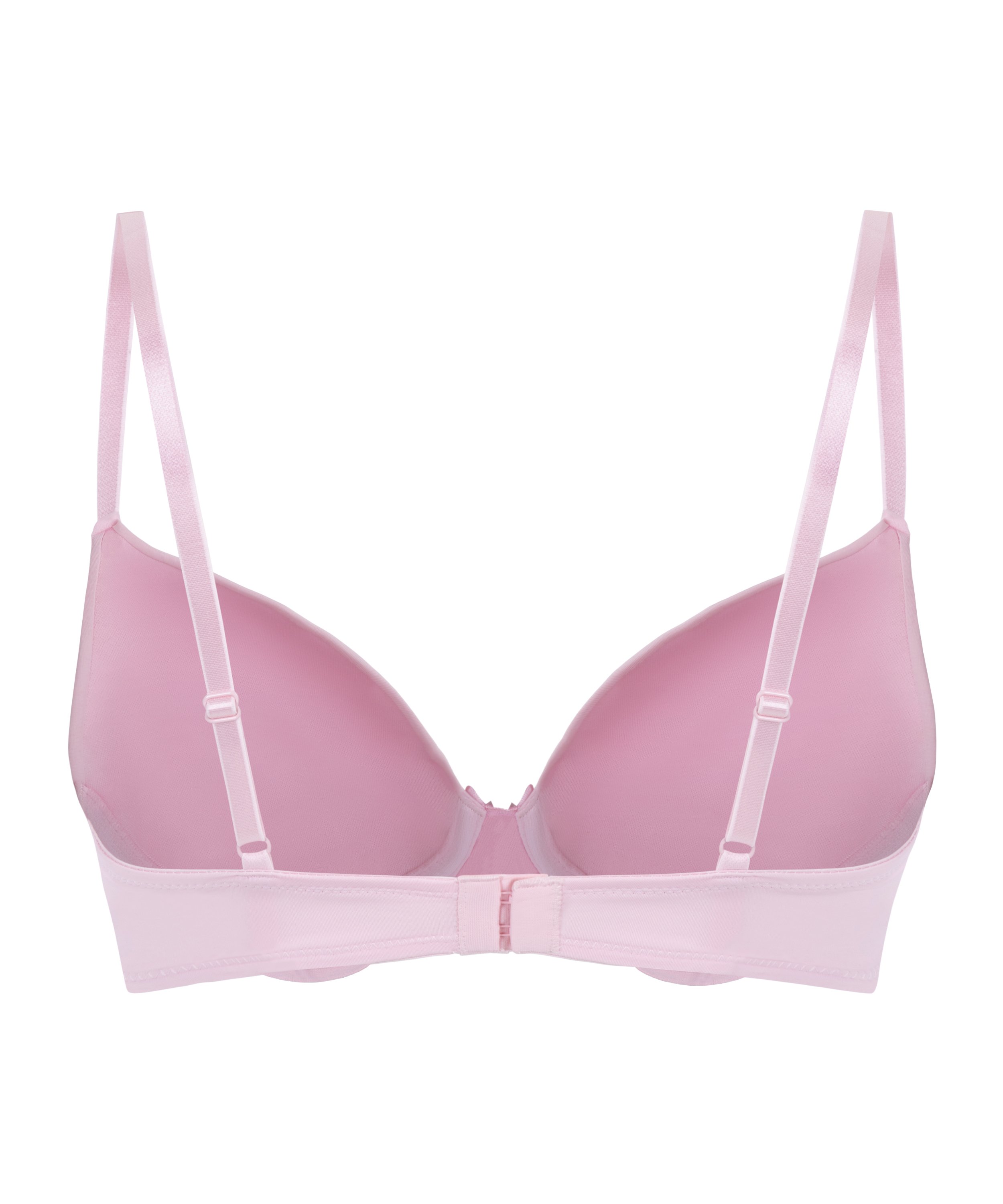 Plunge Padded Underwired Bra, Pink, main