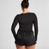super soft Boatneck shirt with Cashmere, Black