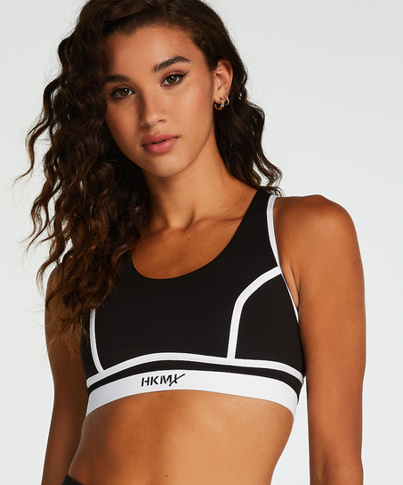 HKMX The Spirit Level 2 Sports Bra, Black