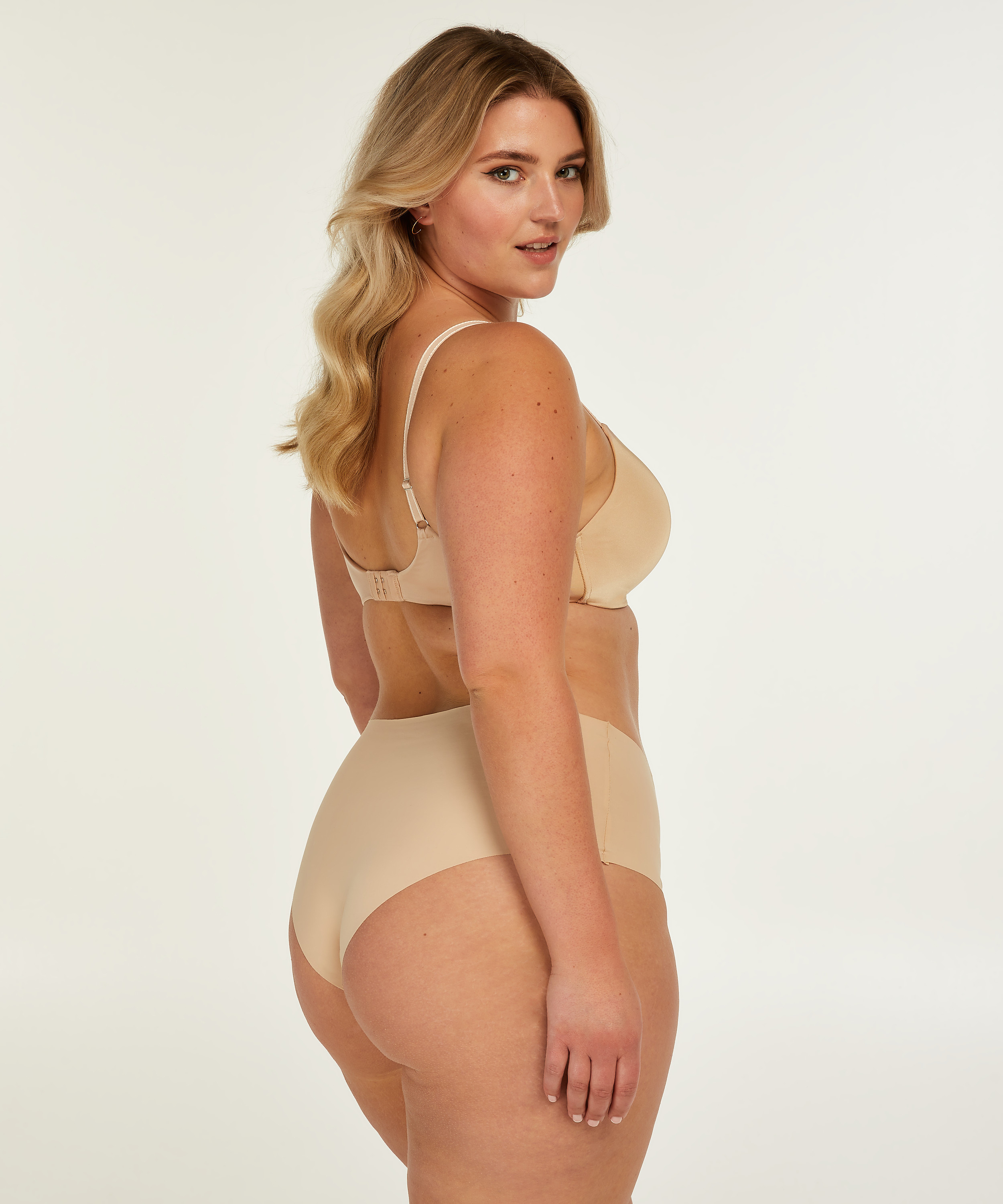 Mona padded non-underwired bra, Beige, main