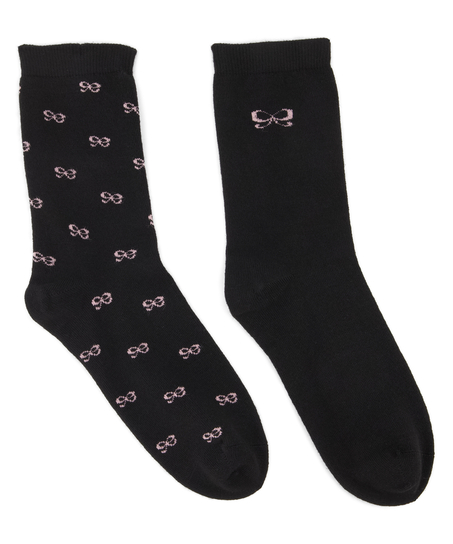 2 pairs of  Viscose socks, Black