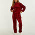 Loosefit Velour Jogging Bottoms, Red