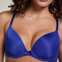 Plunge Padded Underwired Bra, Blue