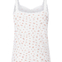 Ribbed Lace Cami, White