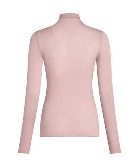 super soft Turtleneck Shirt with Cashmere, Pink