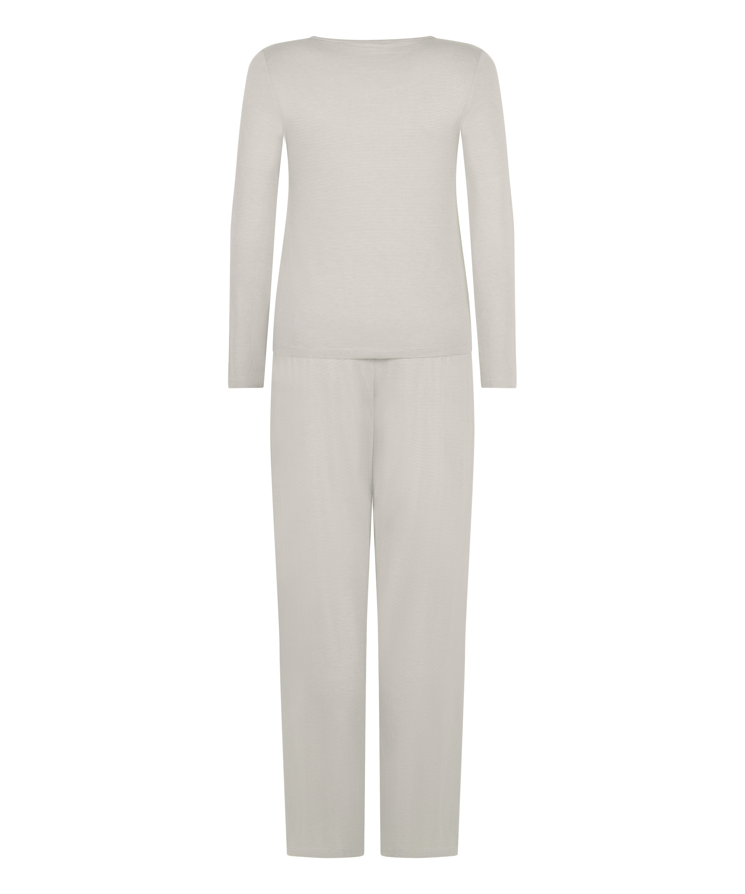 Pyjama Set Striped Henley, Gray, main