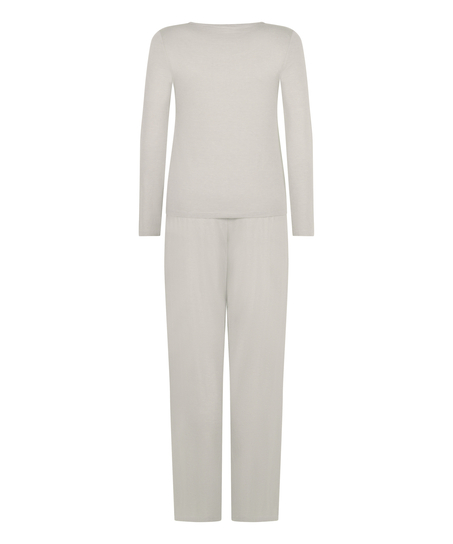 Pyjama Set Striped Henley, Gray