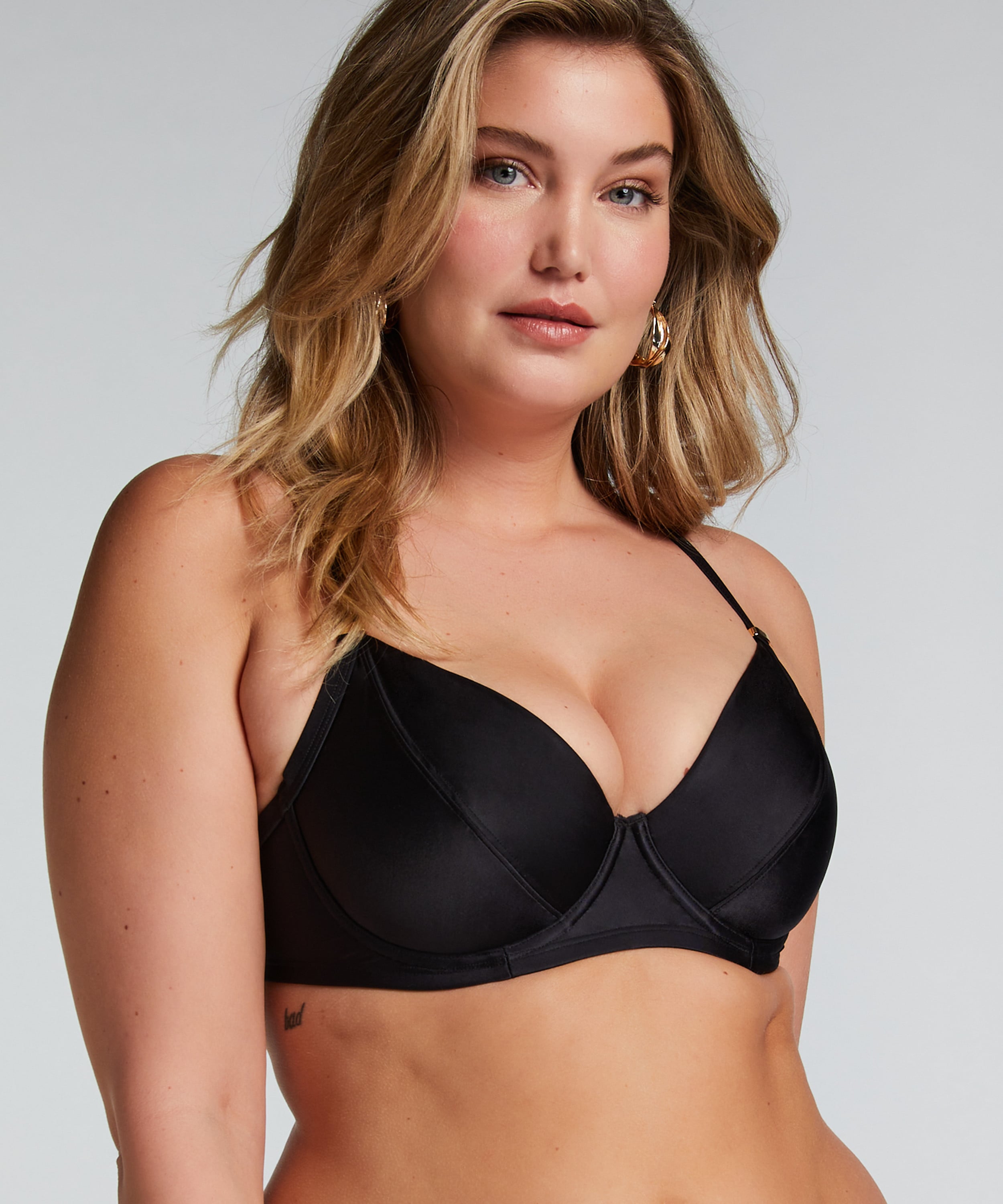 Luxe Bikini Top, Black, main