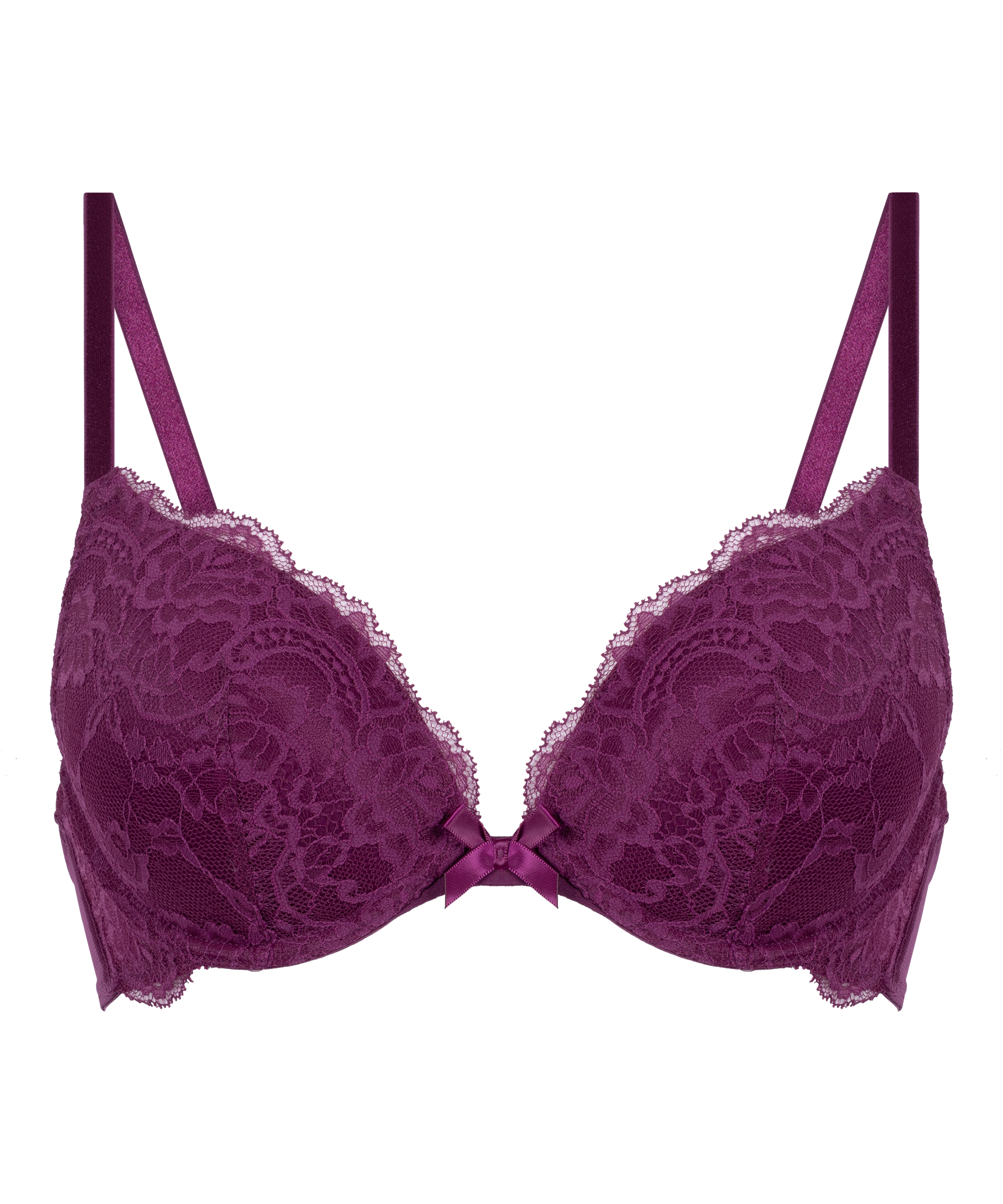 Teddy Padded Push-Up Underwired Bra, Purple, main