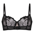 Peonie Non-Padded Underwired Bra, Black