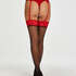 Stocking 15 Denier Fancy Lace Top, Red