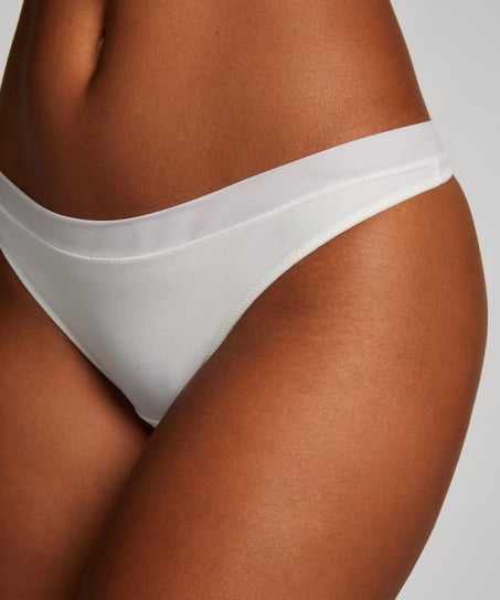 Mesh thong, White