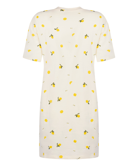 Round Neck Nightshirt, White