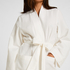 Waffle Bathrobe, White