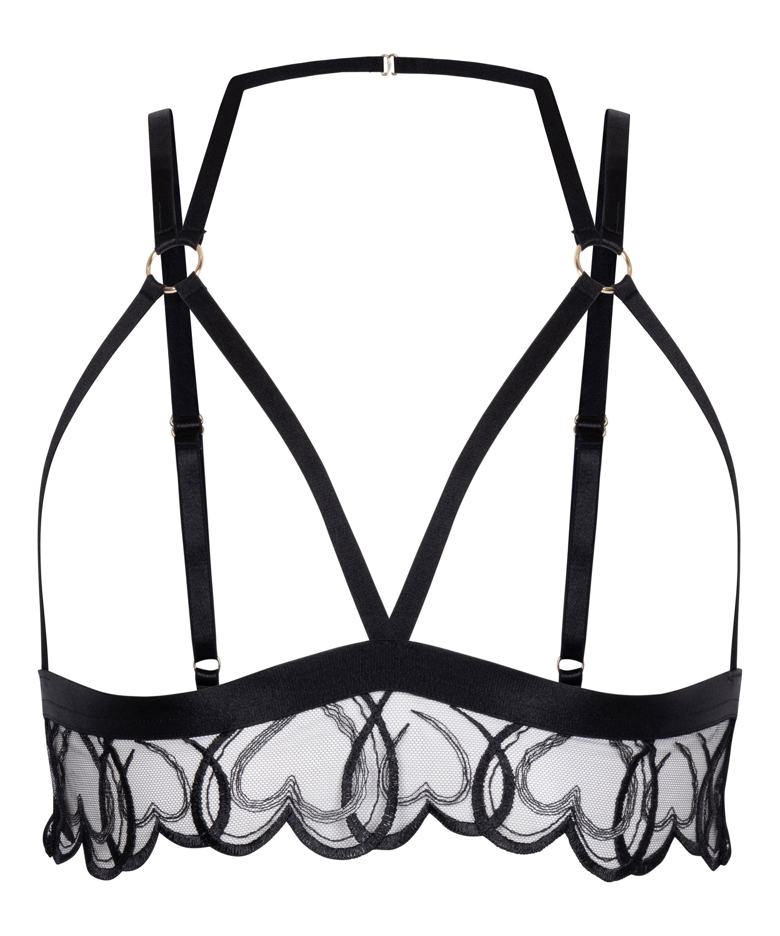 Olivia Open Bralette, Black