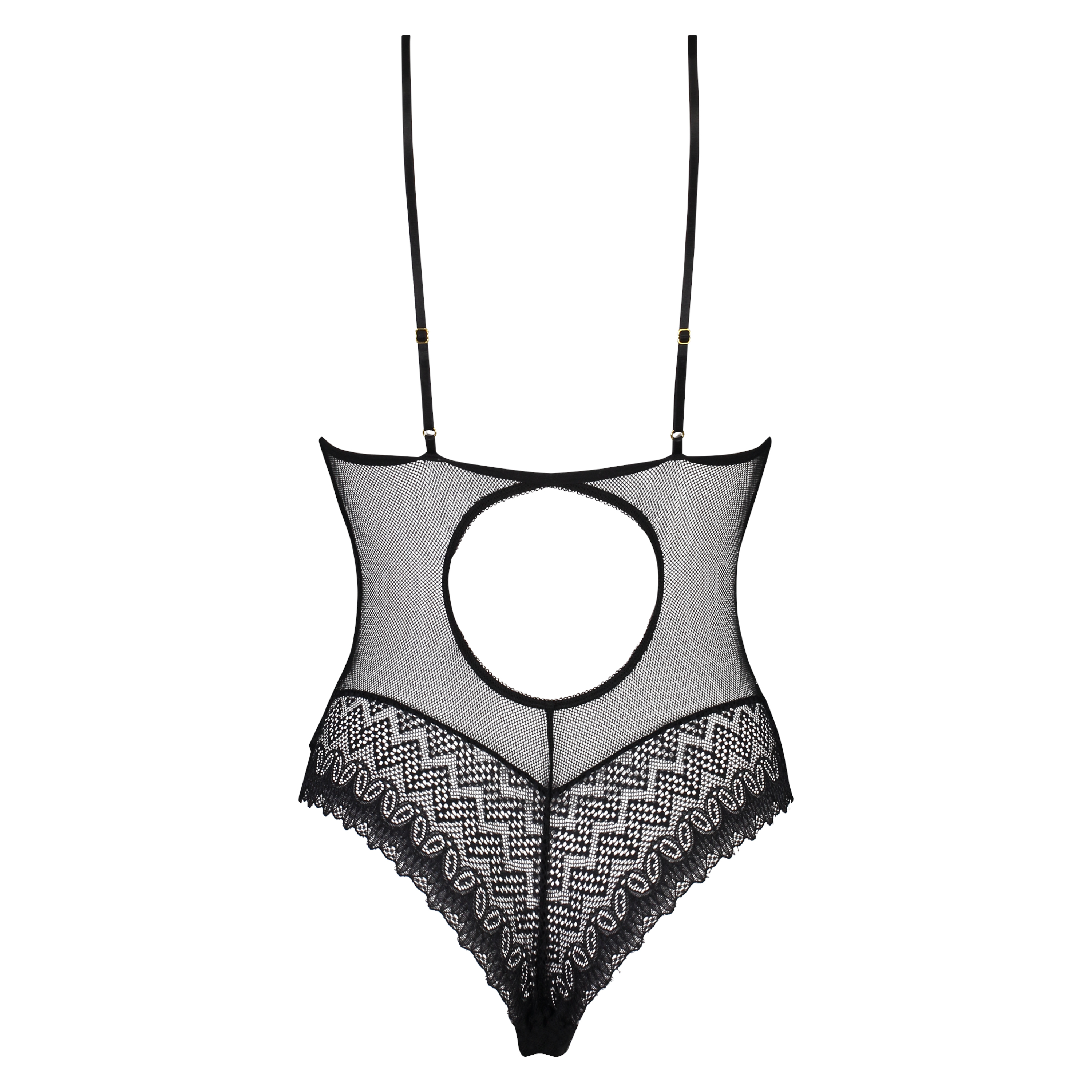Geo Lace Body, Black, main