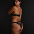 Catherine Open-Crotch Brazilian Knickers, Black