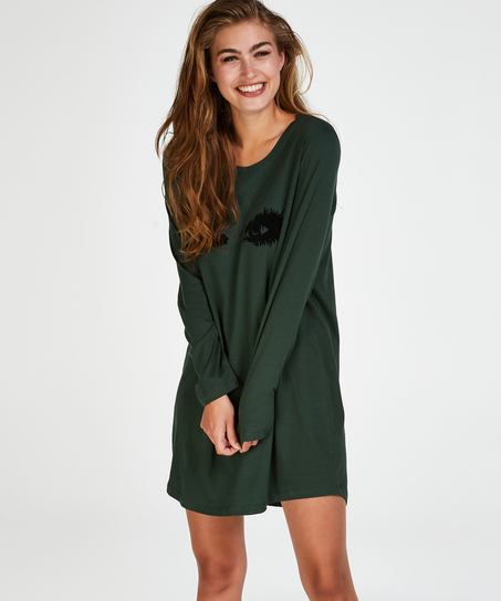 Round Neck Nightshirt, Green