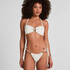 Highleg Bikini Bottom Crinkle, White