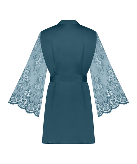 Satin Kimono, Blue
