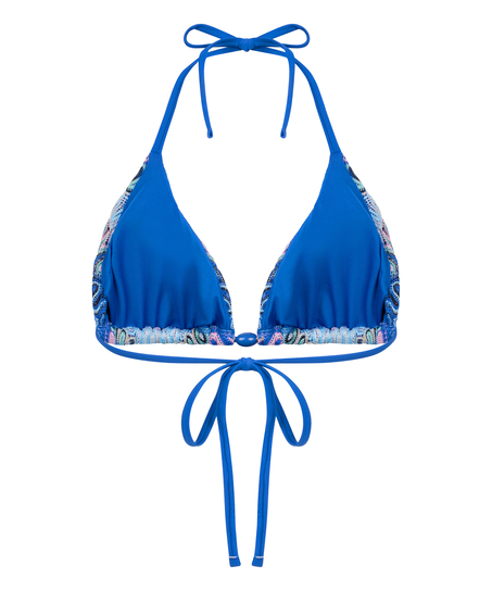 Cali Triangle Bikini Top, Blue