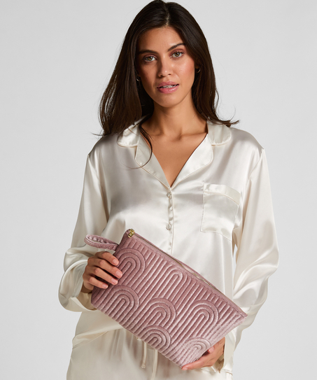 Velour Make-Up Bag Big, Purple