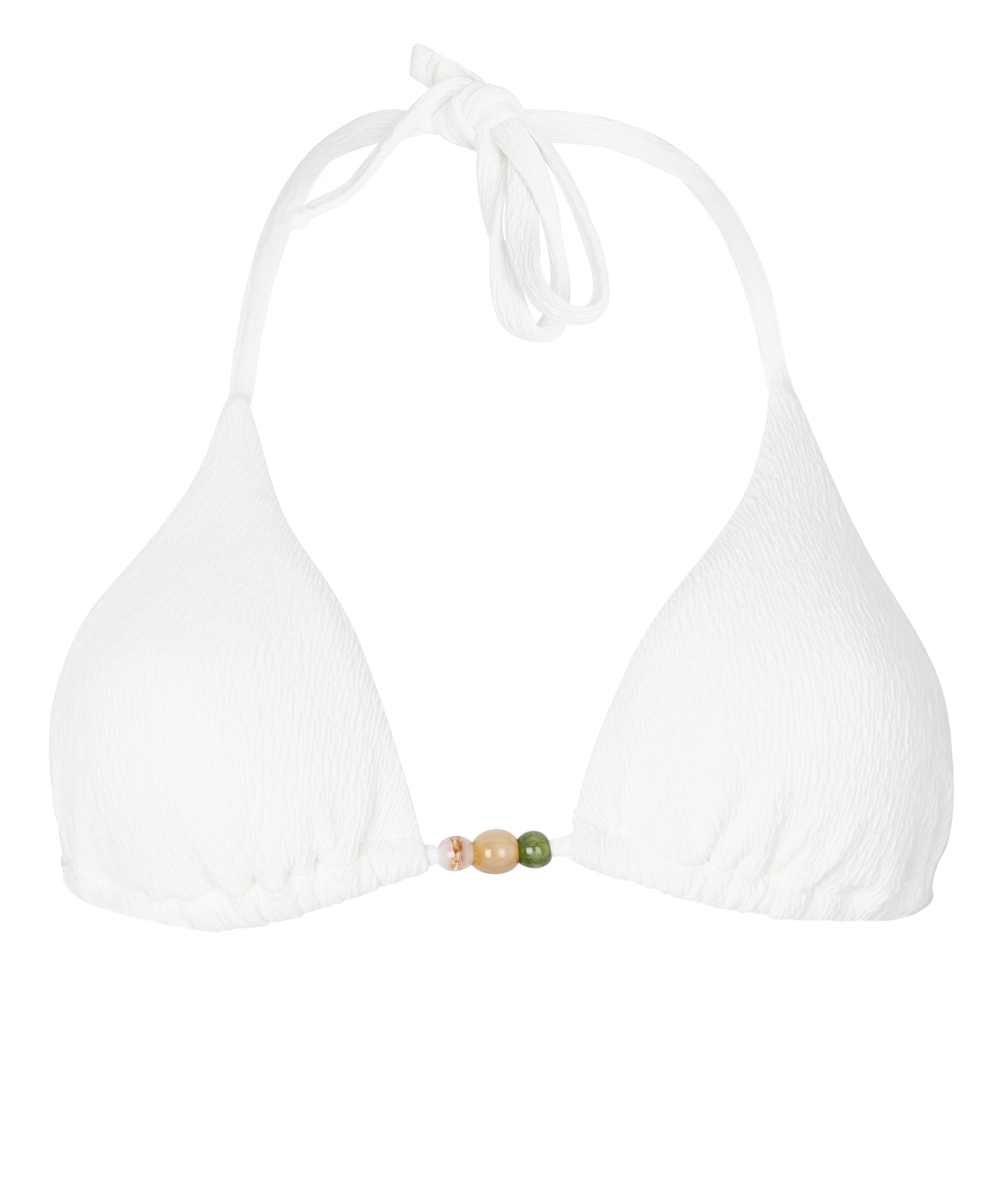 Triangle Bikini Top Crinkle, White, main