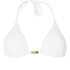 Triangle Bikini Top Crinkle, White