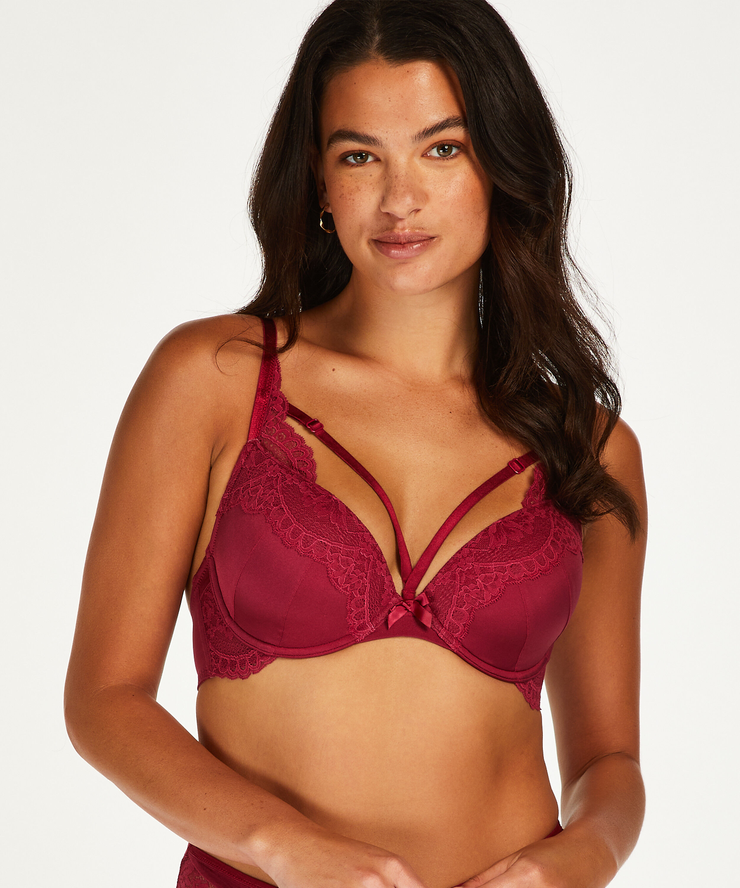 Georgia Padded Underwired Bra, Red